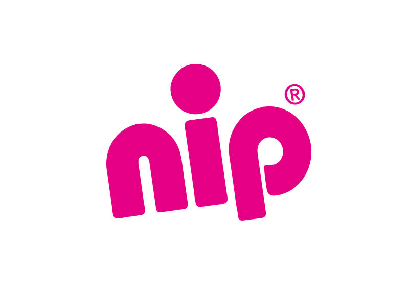 Baby Nip Accessories logo featuring the word 'nip' in vibrant pink color.