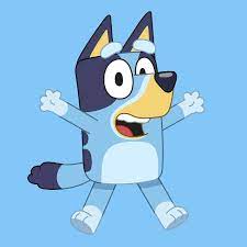 Bluey Collectable Figures Playsets featuring the animated character Bluey, a blue puppy with expressive features.