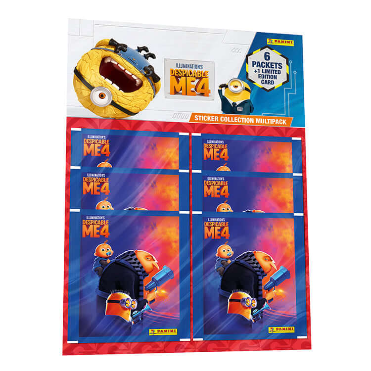 Despicable Me 4 Sticker Collection - 6 Packets with 1 Limited Edition Card from Panini