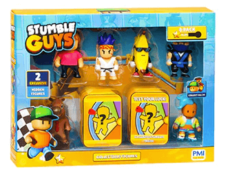 PMI Stumble Guys Collectible Figures 8PK Deluxe Box 8PK Deluxe Box: Pack 1 Mini Figures Earthlets