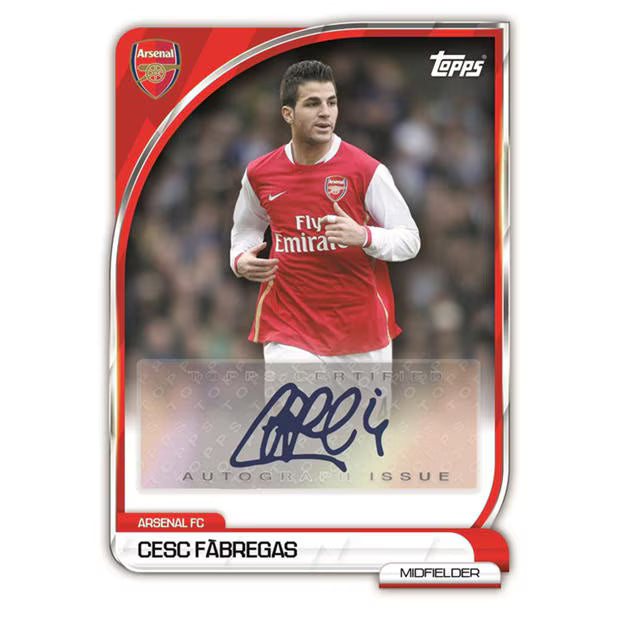 Arsenal Collectors Tin 2025-26 featuring a player