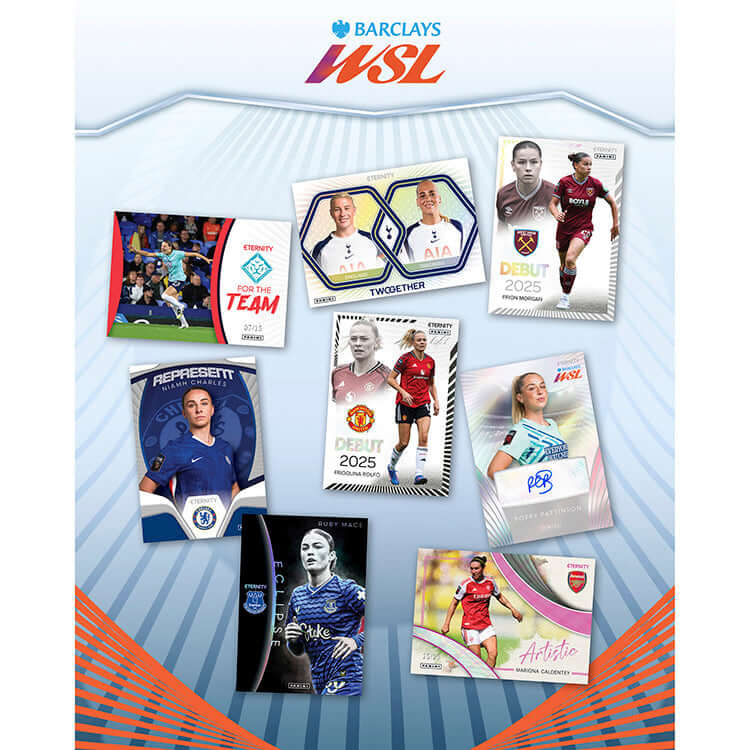 WSL Eternity trading card hobby box featuring Barclays WSL collection cards for 2025/26