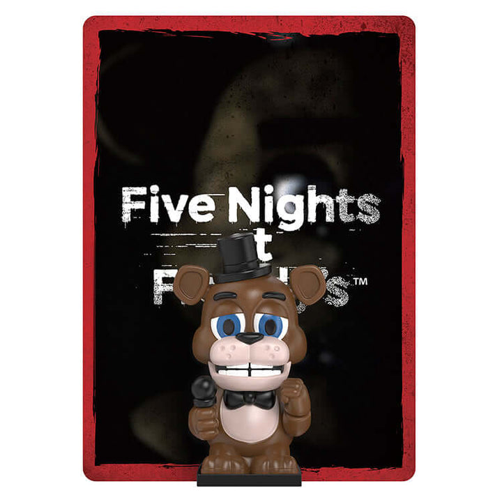 Five Nights at Freddy’s Classic Remix figure in front of a spooky themed backdrop, perfect for collectors and fans.