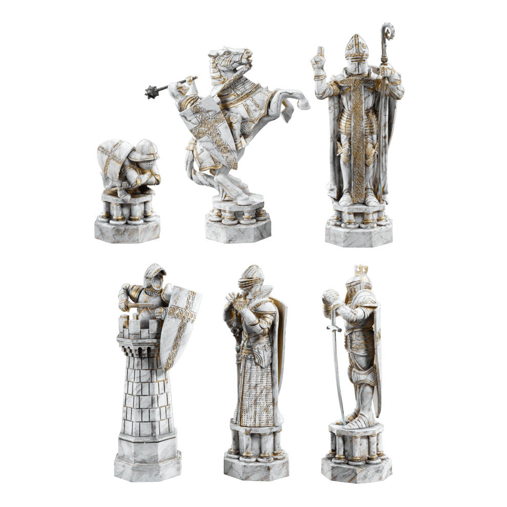 Harry Potter Final Challenge Chess Set beautifully detailed chess pieces featuring unique designs.