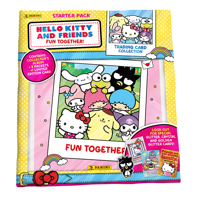 Hello Kitty Trading Card Collection starter pack featuring Hello Kitty and Friends with limited edition card details.