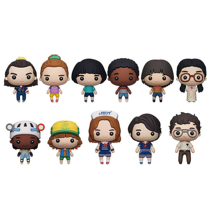 Stranger Things Series 3 3D Collectable Keychains featuring beloved characters in 3D foam design.