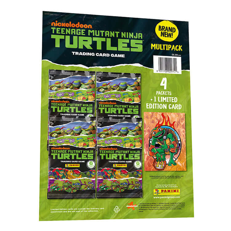 Teenage Mutant Ninja Turtles 3 Trading Card Collection featuring 4 packets and 1 limited edition card.