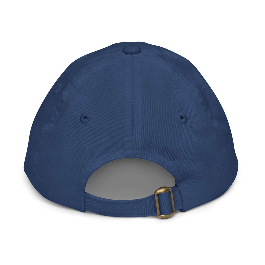 Back view of the XP Grinder Youth baseball cap featuring an adjustable strap and eyelets for breathability.
