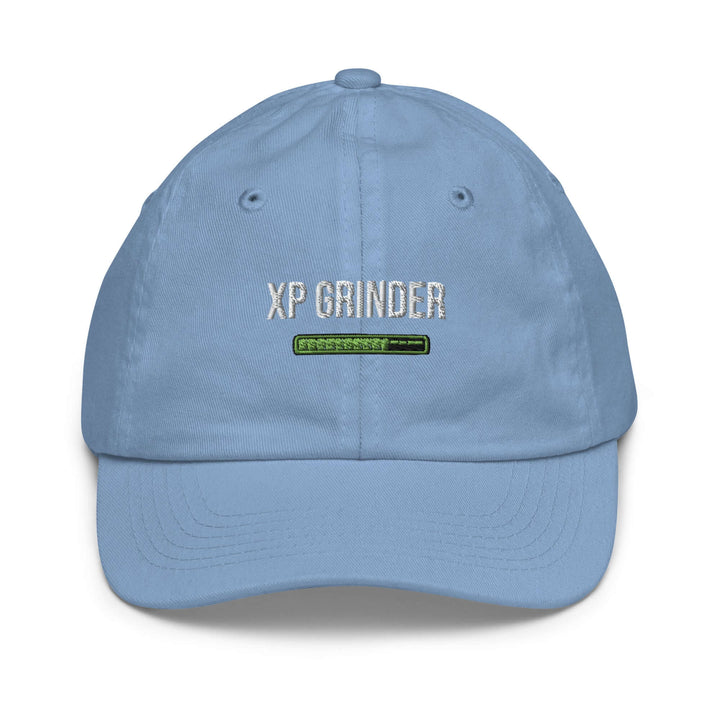 XP Grinder Youth baseball cap in light blue with embroidered logo, perfect for baseball training and outdoor activities.