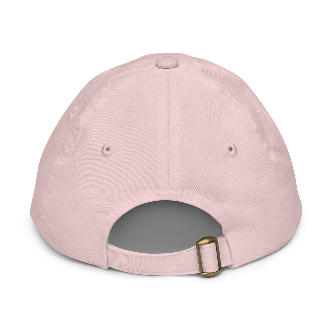Back view of the Oddy Pro Youth baseball cap in pink, showcasing the adjustable strap and breathability features.