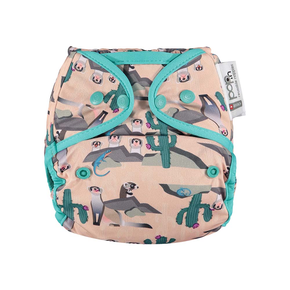 Close ParentPop-in Bamboo Nappy Pattern - TabsColour: Blue Puffinreusable nappiesEarthlets