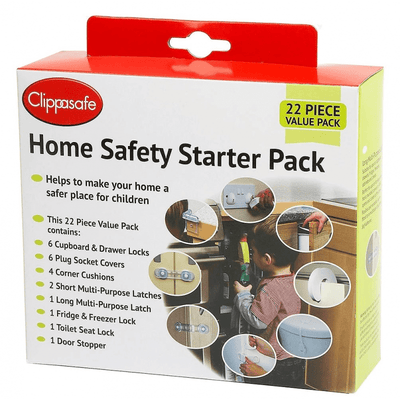 Clippasafe Home Safety Starter Pack (22 Pieces), White | Earthlets.com