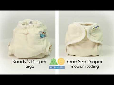 Mother-easeSandy's Fitted NappyColour: NaturalSize: XSreusable nappiesEarthlets