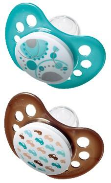 NipTrendy Soothers Aqua/Brown 5-18 Months - 2 PackColour: Aqua Brownbaby care soothers & dental careEarthlets