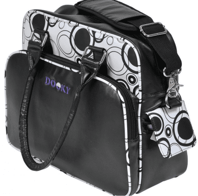 Changing Bag with Pull and Wipe Black Circles | Earthlets.com