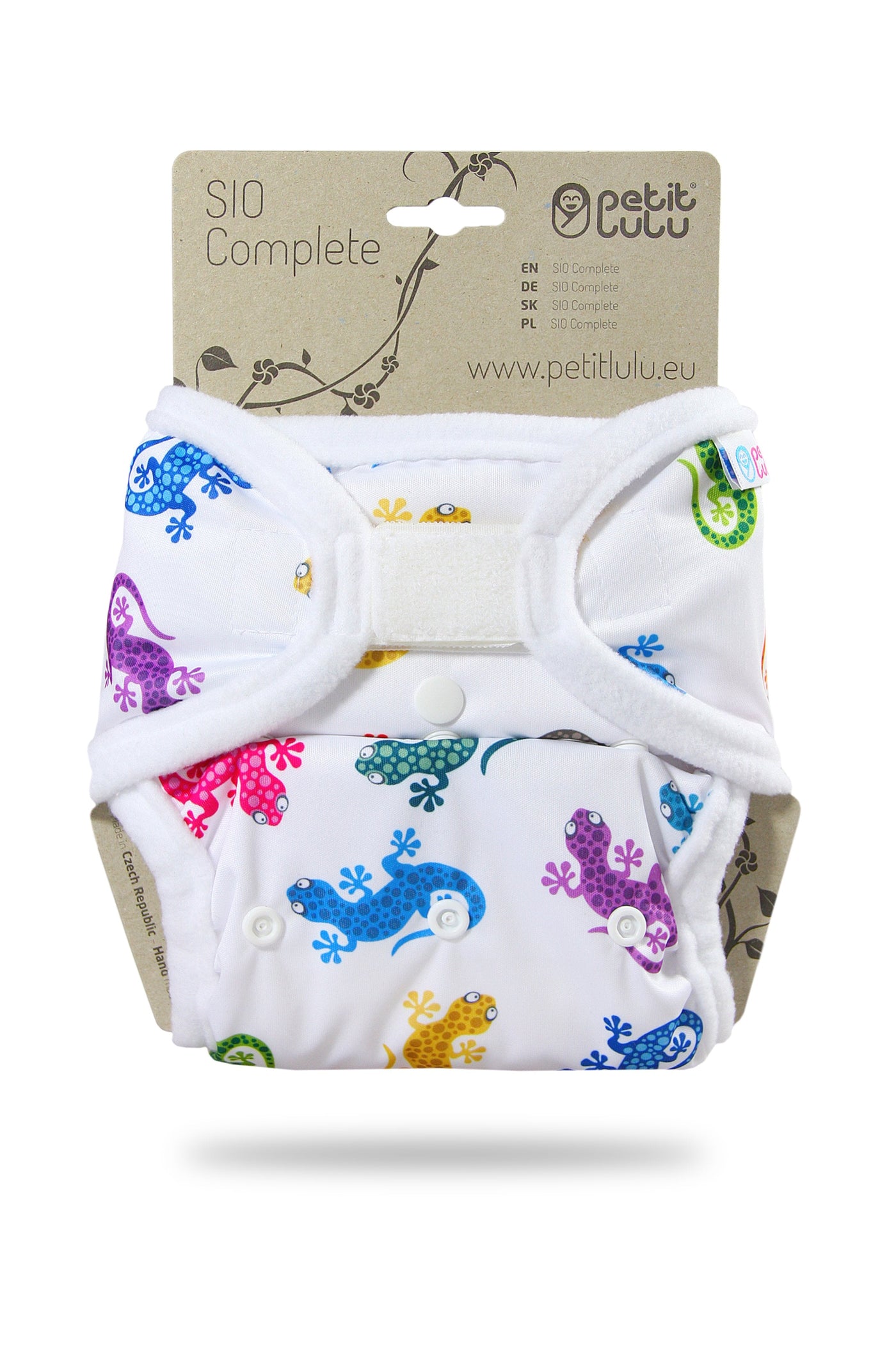 Petit LuluSnap In One (SIO) Nappy with Velcro - One SizeColour: Geckosreusable nappiesEarthlets