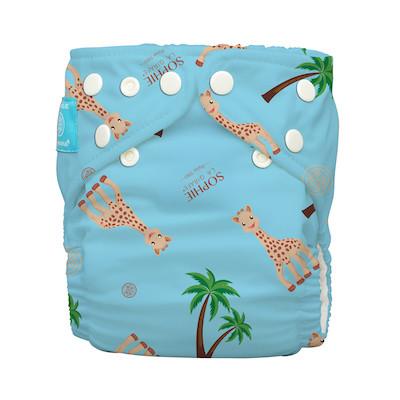 Charlie BananaSophie La Girafe One Size Hybrid AIO - Nappy and 2 InsertsColour: Coco Bluereusable nappiesEarthlets