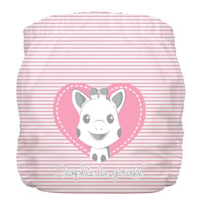 Charlie BananaSophie La Girafe One Size Hybrid AIO - Nappy and 2 InsertsColour: Pencil Pink Heartreusable nappiesEarthlets