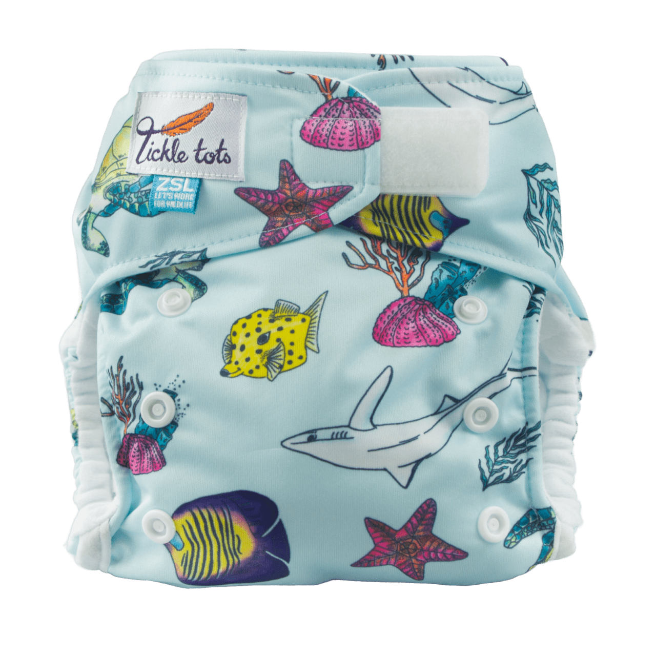 Tickle TotsAll-In-Two NappyColour: Oceanreusable nappiesEarthlets