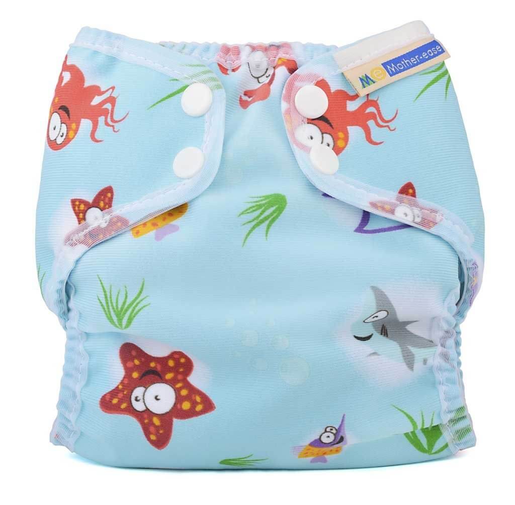 Mother-ease Wizard Duo Cover Colour: Ocean Size: S reusable nappies Earthlets